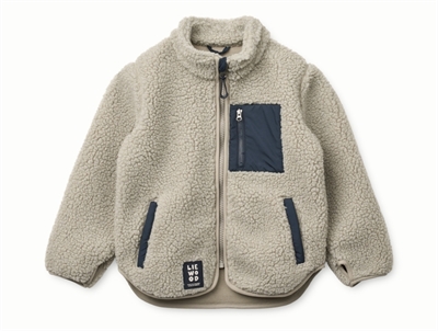 Liewood mega leo/oat mix teddy fleece jacket Nolan
